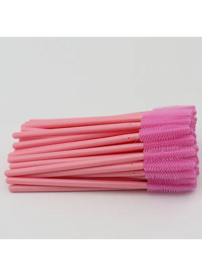 10pcs Pink Disposable Eyelash Brushes Soft Head Mascara Wands For Lash Extensions - Image 5